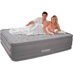 ✅Надувне ліжко Intex 64418, 152 х 203 х 56, вбудований електронасос. Двоспальна
