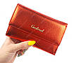Жіночий шкіряний, матовий гаманець Cardinal Червоного кольору, фото 2