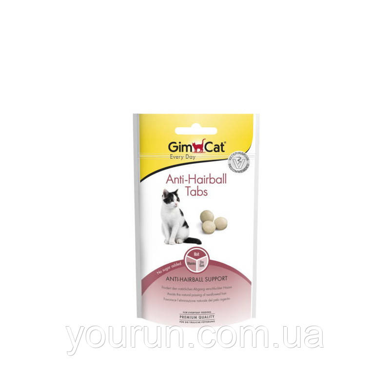 GimCat (ДжимКет) Every Day Anti-hairball - вітамінні таблетки для виведення шерсті 40 гр, фото 1
