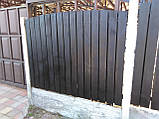 Дерев'яний вертикальний паркан "Штахетник Люкс" LNK, фото 2