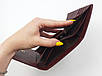 Жіночий невеликий шкіряний гаманець Cardinal, Темна вишня (бордо), фото 6