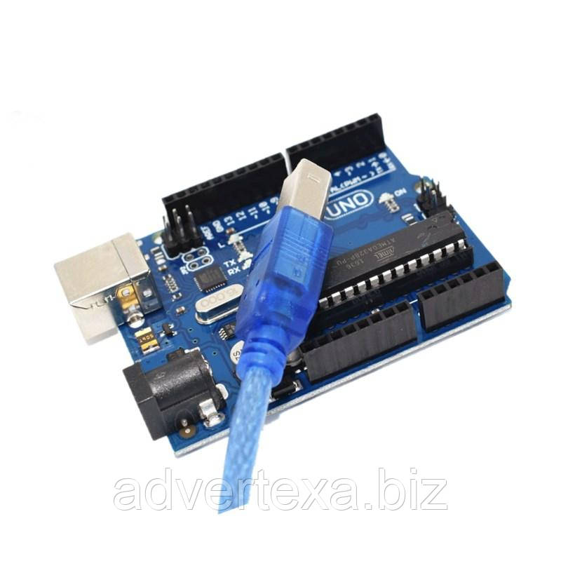 Arduino Uno R3 ATmega328P U + ATmega16U2 + USB кабель