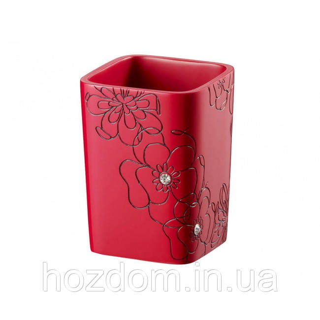 Стакан для ванної червоний BLOOM 02873