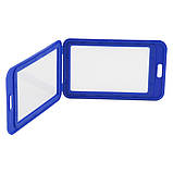 Бейдж Axent 4530-07-A вертикальний, PP, синій, 70х110 мм, фото 2