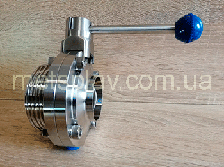 Заслінка дискова нержавіюча різьба-зварка Ду 15 AISI 304