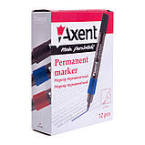 Маркер Axent Permanent 2541-02-A, 2 мм, круглий синій, фото 3