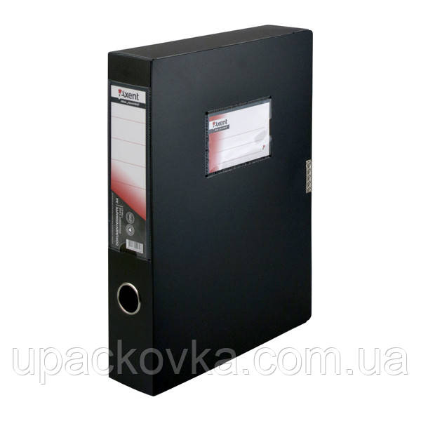 Папка-коробка Axent 1760-01-A, А4 чорна, фото 1
