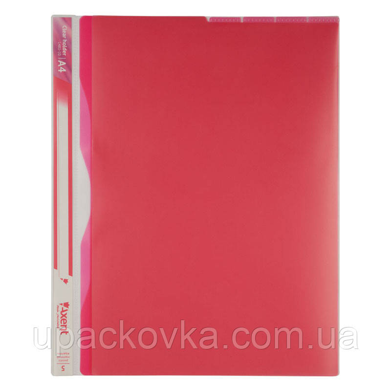 Папка-куточок Axent 1481-10-A 5 відділень, А4, рожева, фото 1