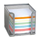 Куб для паперу Axent 2112-03-A, 100х100х100 мм, металева сітка, сріблястий, фото 2