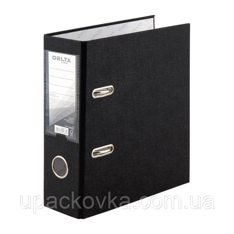 Папка-реєстратор Delta D1718-01P одностороння, А5, PP, 7.5 см, розібрана, чорна, фото 1