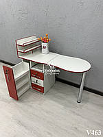 Красный стол для маникюра Модель V463