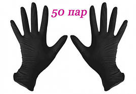 Рукавички нітрилові чорні SafeTouch® Advanced Black без пудри 100 штук (50 пар) розмір L