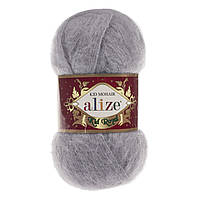 Пряжа Alize Kid Mohair Royal 52 серый (Ализе Кид Мохер Роял 50)