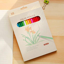 Набір кольорових олівців 18 кольорів AIHAO