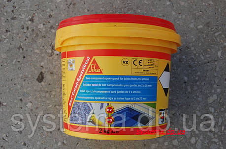 Sika®Ceram EpoxyGrout - епоксидна затирка для швів в плитці, агатовый (бетонно-сірий) , 2 кг, фото 2