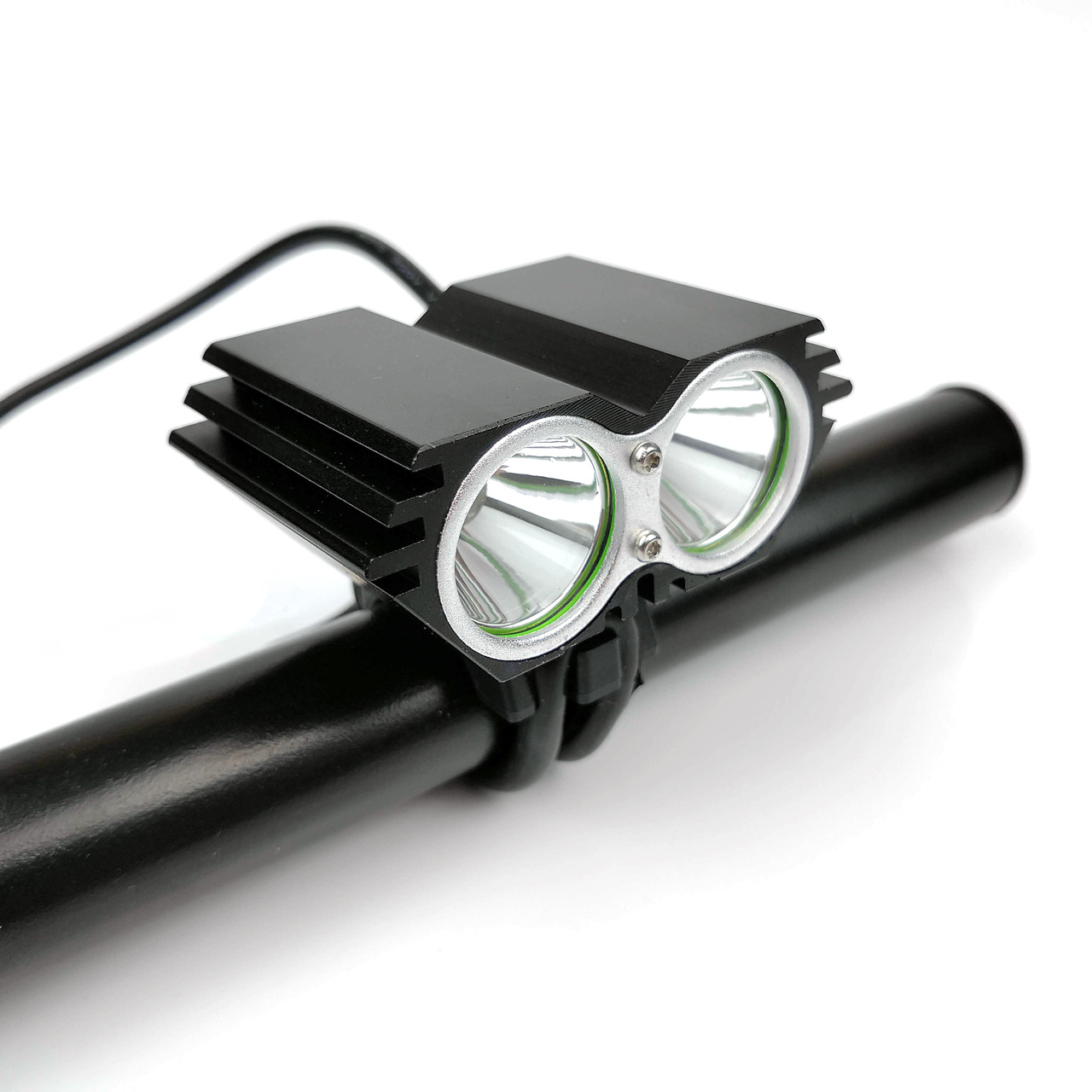 Подвійна LED фара 2Х XM-L T6 8000mAh для велосипеда