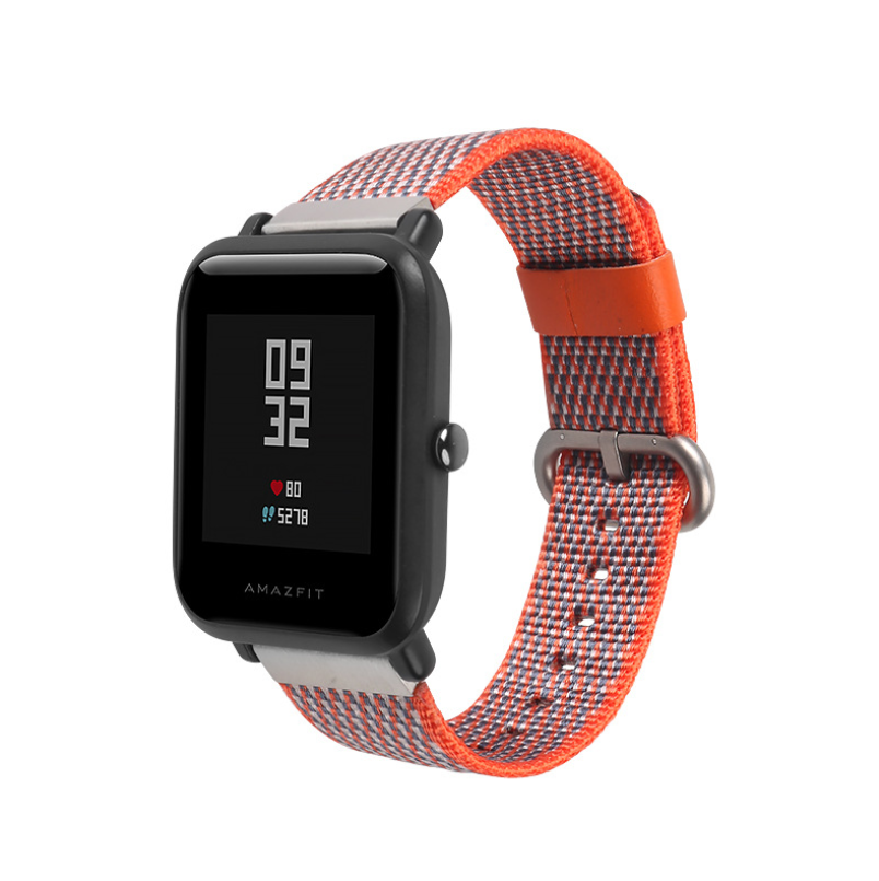 Нейлоновий тканинний ремінець SIKAI Youth для Xiaomi Amazfit Bip / Lite / 20 мм Помаранчевий / Блакитний 1630P