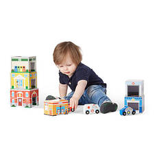 Набір блоків-кубів Melissa&Doug Здання та транспорт, фото 3
