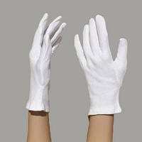Перчатки белые парадные, трикотажные офицерские, размер " XL" Польша на мужскую руку