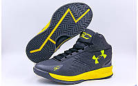 Взуття для баскетболу чоловіче Under Armour (р-р 41-45) (PU, чорний жовтий)