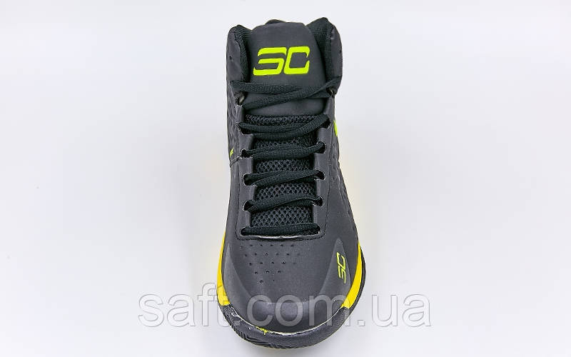 Обувь для баскетбола мужская Under Armour (р-р 41-45) (PU, черный-желтый) - фото 8 - id-p985068503