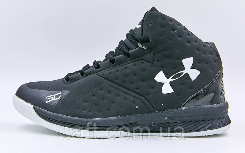 Обувь для баскетбола мужская Under Armour (р-р 41-45) (PU, черный-белый) - фото 5 - id-p985068633