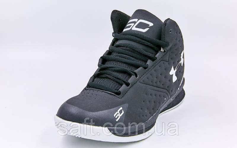 Обувь для баскетбола мужская Under Armour (р-р 41-45) (PU, черный-белый) - фото 3 - id-p985068633