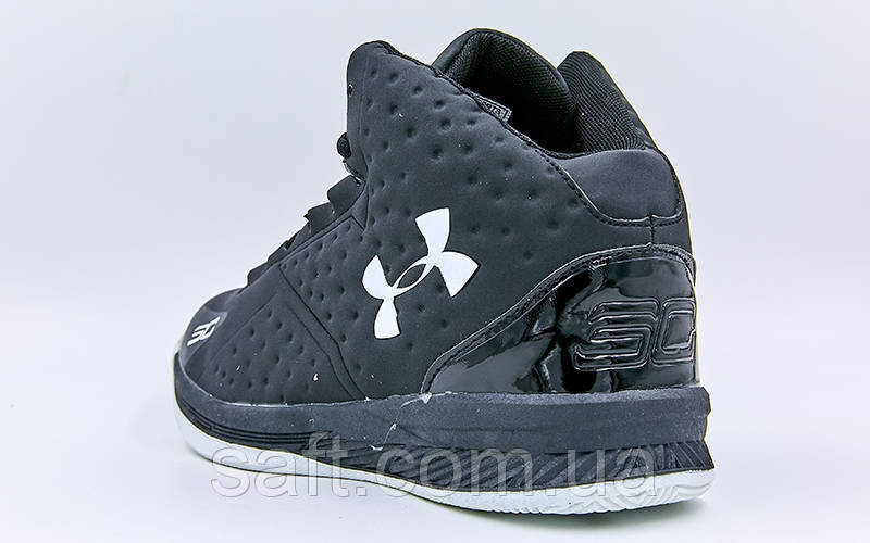 Обувь для баскетбола мужская Under Armour (р-р 41-45) (PU, черный-белый) - фото 8 - id-p985068633