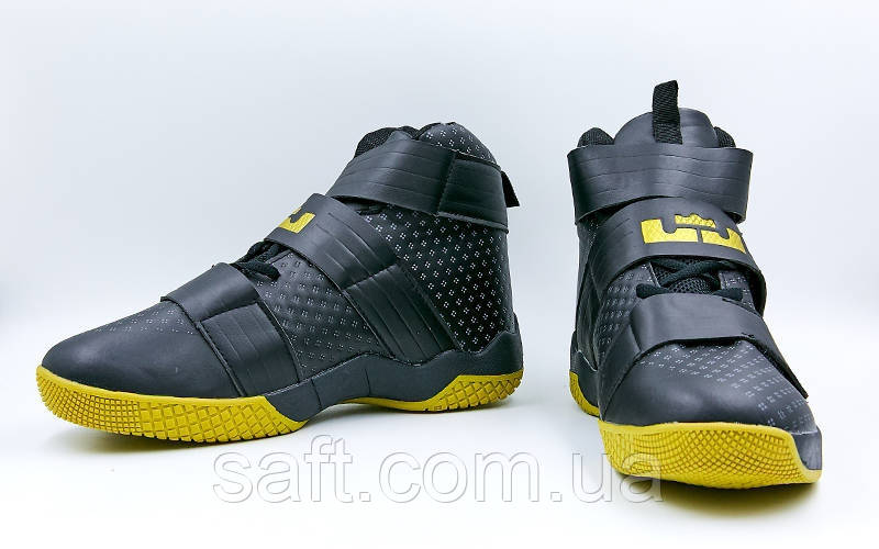 Обувь для баскетбола мужская Корона (р-р 41-45) (PU, черный-золото) - фото 6 - id-p985069121