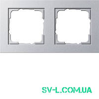Рамка 2 поста Gira 021225 алюміній.