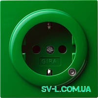 Розетка з з/к з лампою Gira 018245 зелений.