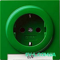 Розетка з з/к з полем Gira 018745 зелений.