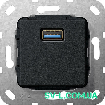 USB 3.0 типу A Gira 568210 чорний.