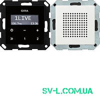 Радіоприймач Gira 228027 білий матовий.