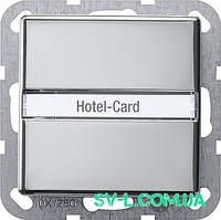 Картковий вимикач Gira 0140605 хром