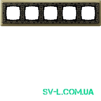 Рамка 5 постів Gira ClassiX Art 0215662 бронза-чорний.
