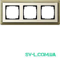 Рамка 3 поста Gira ClassiX 0213623 бронза-кремовый.