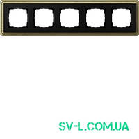 Рамка 5 постів Gira ClassiX 0215622 бронза-чорний.