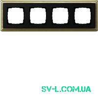 Рамка 4 поста Gira ClassiX 0214622 бронза-чорний.