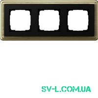Рамка 3 поста Gira ClassiX 0213622 бронза-чорний.