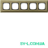 Рамка 5 постів Gira ClassiX 0215621 бронза.