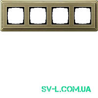 Рамка 4 поста Gira ClassiX 0214621 бронза.