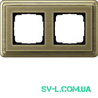 Рамка 2 поста Gira ClassiX 0212621 бронза.