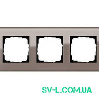 Рамка 3 поста Gira Esprit 0213122 дымчатое скло.