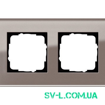 Рамка 2 поста Gira Esprit 0212122 дымчатое скло.