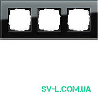Рамка 3 поста Gira Esprit 021305 чорне скло.