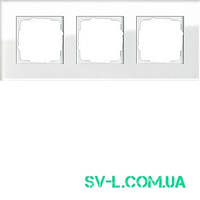 Рамка 3 поста Gira Esprit 021312 біле скло.