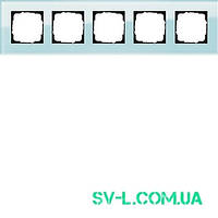 Рамка 5 постів Gira Esprit 021518 салатова скло.