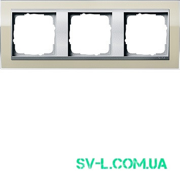 Рамка 3 поста алюміній Gira Event 0213776 пісочний.