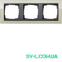 Рамка 3 поста антрацит Gira Event 0213778 пісочний.